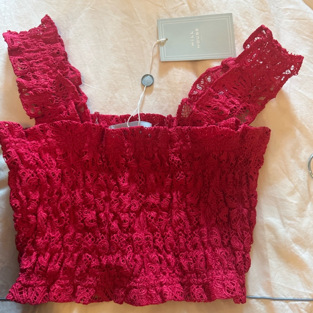 Hill House Azalea Nap Top Cerise Lace